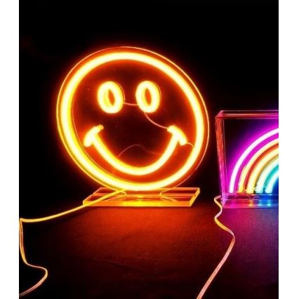 2Kids Toys - LED-neon tafeldecoratie LED/5W/USB smiley