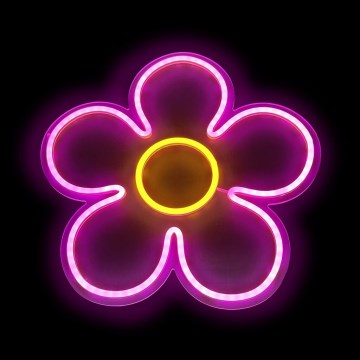 2Kids Toys - LED Neon-wanddecoratie LED/5W/USB bloem