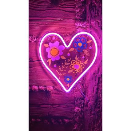 2Kids Toys - LED Neon-wanddecoratie LED/5W/USB hart