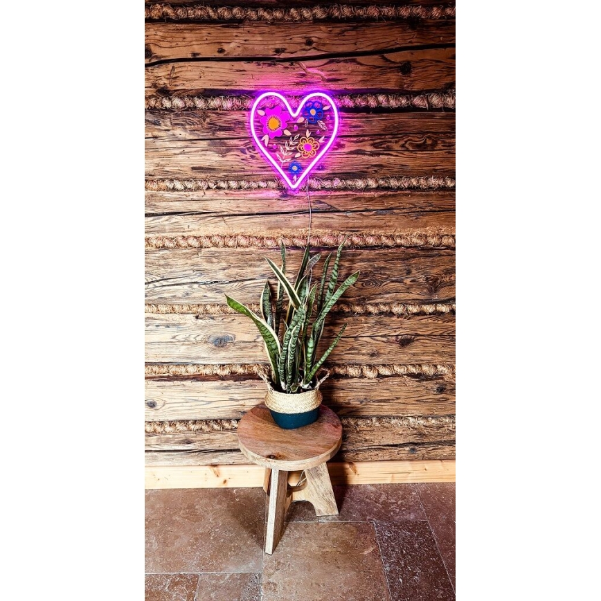 2Kids Toys - LED Neon-wanddecoratie LED/5W/USB hart