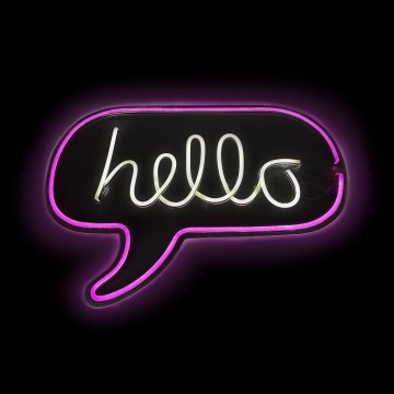 2Kids Toys - LED Neon-wanddecoratie LED/5W/USB hello