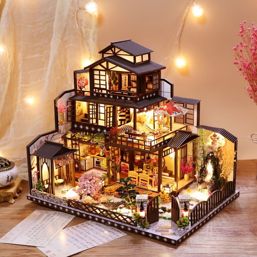 2Kids Toys - Miniatuur van een huis Luxe sakuravilla 2xAAA