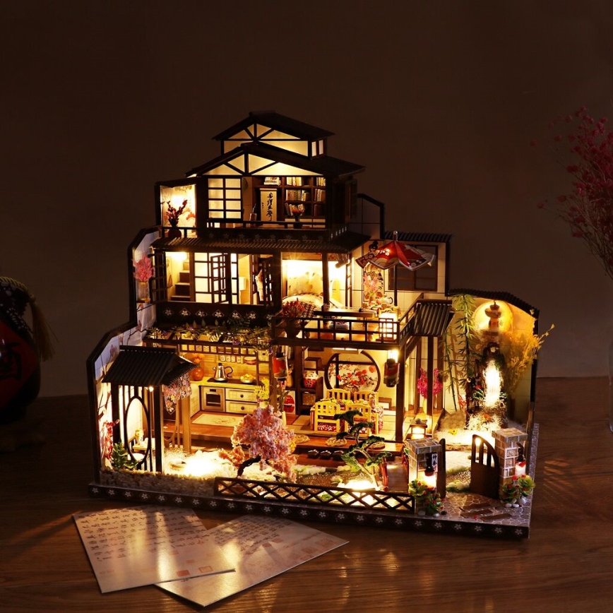 2Kids Toys - Miniatuur van een huis Luxe sakuravilla 2xAAA