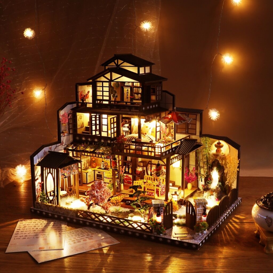 2Kids Toys - Miniatuur van een huis Luxe sakuravilla 2xAAA