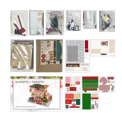2Kids Toys - Miniatuur van het huisje Kerstbanketbakkerij 2xAAA