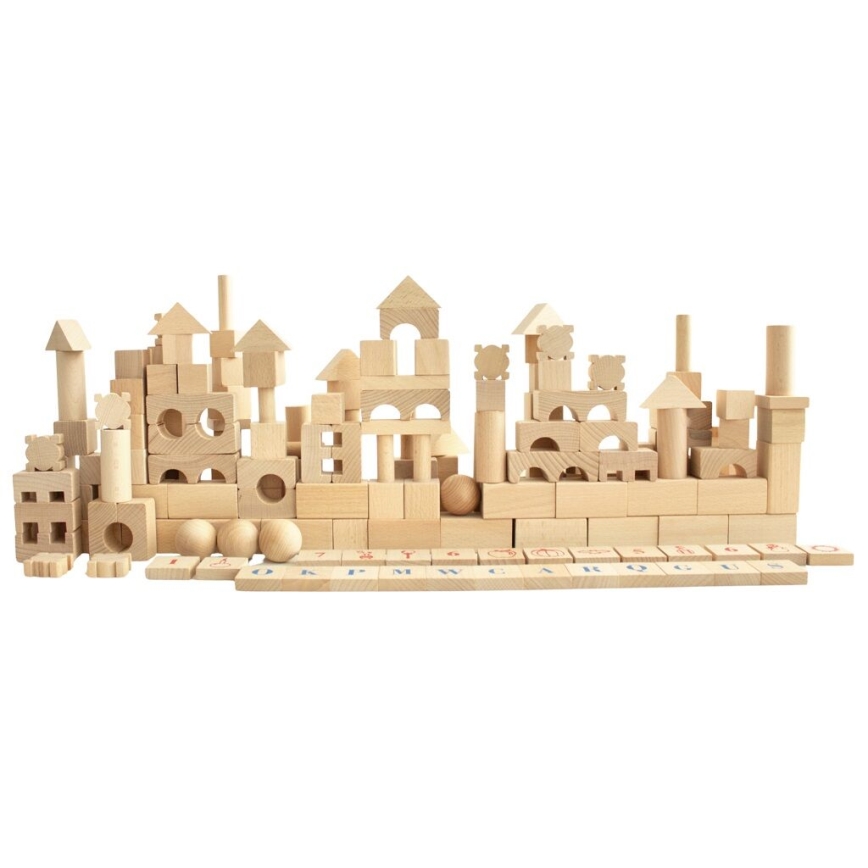 2Kids Toys - Naturel houten blokken, 220 stuks