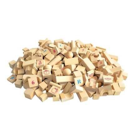 2Kids Toys - Naturel houten blokken, 220 stuks