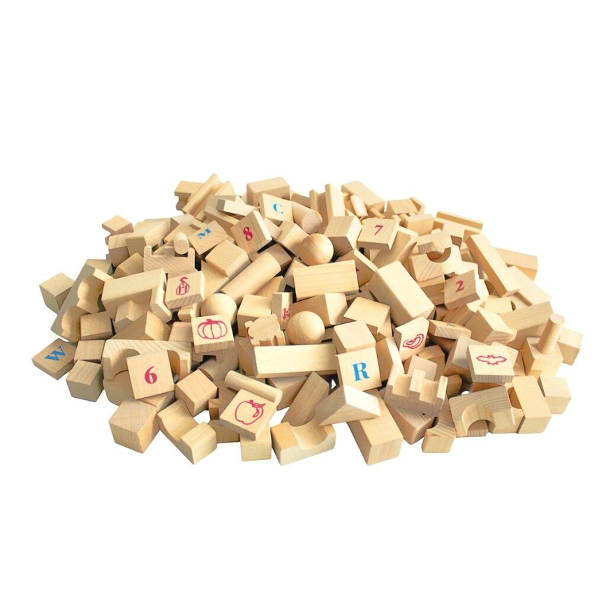 2Kids Toys - Naturel houten blokken, 220 stuks