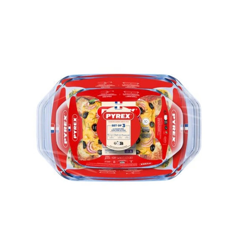 3-delige set PYREX-ovenschalen 1,4/3/4 l