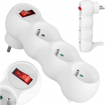 3-voudige stekkerdoos met schakelaar