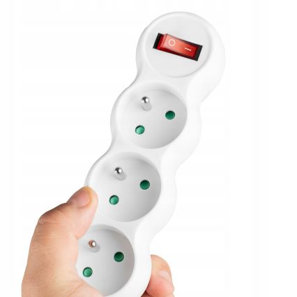 3-voudige stekkerdoos met schakelaar