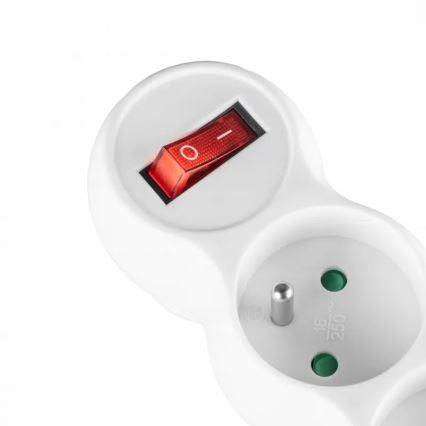 3-voudige stekkerdoos met schakelaar