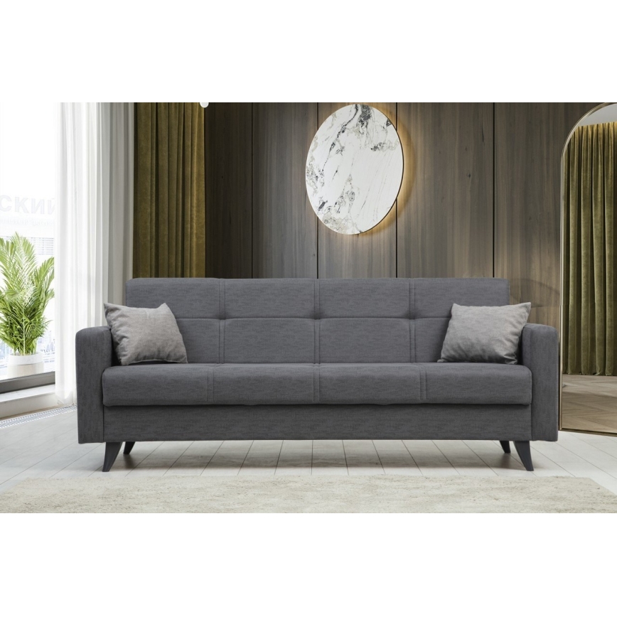 3-zits slaapbank KORFU donkergrijs