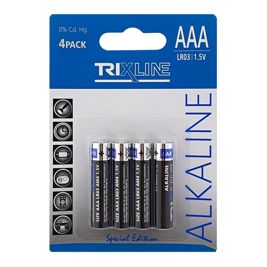 4 st. Alkaline batterij AAA 1,5V