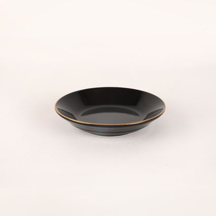44-delige eettafelset, zwart/goud, steengoed