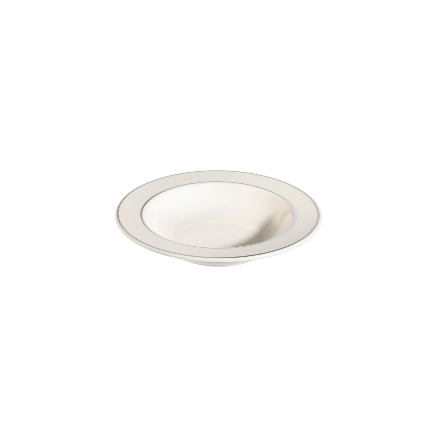 53-delige serviesset crème/zilver/porselein