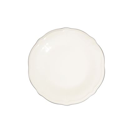 53-delige serviesset, wit/zilver/porselein