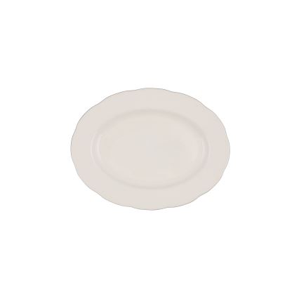 54-delige serviesset – wit/zilver/ivoor, van bone china