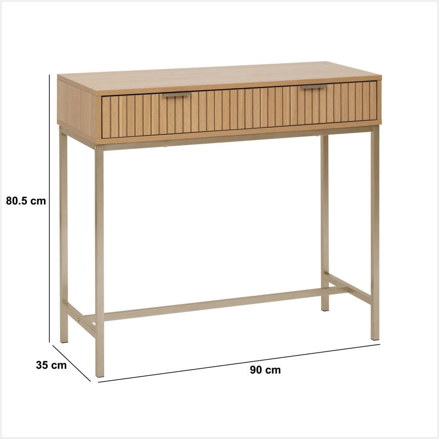 5five - Consoletafel OPUS 90x35 cm bruin