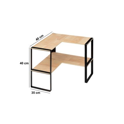 5five - Hoekplank PALO 40x40 cm beige/zwart
