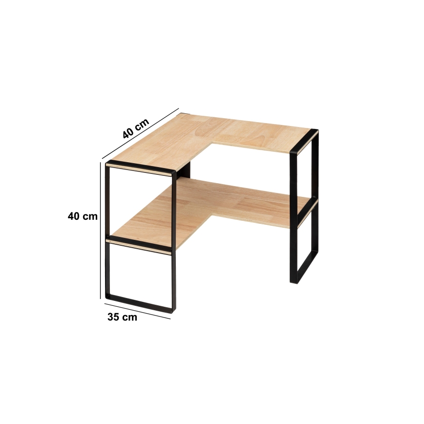 5five - Hoekplank PALO 40x40 cm beige/zwart