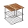 5five - Keukenplank BATO 24x24 cm zwart/acaciahout