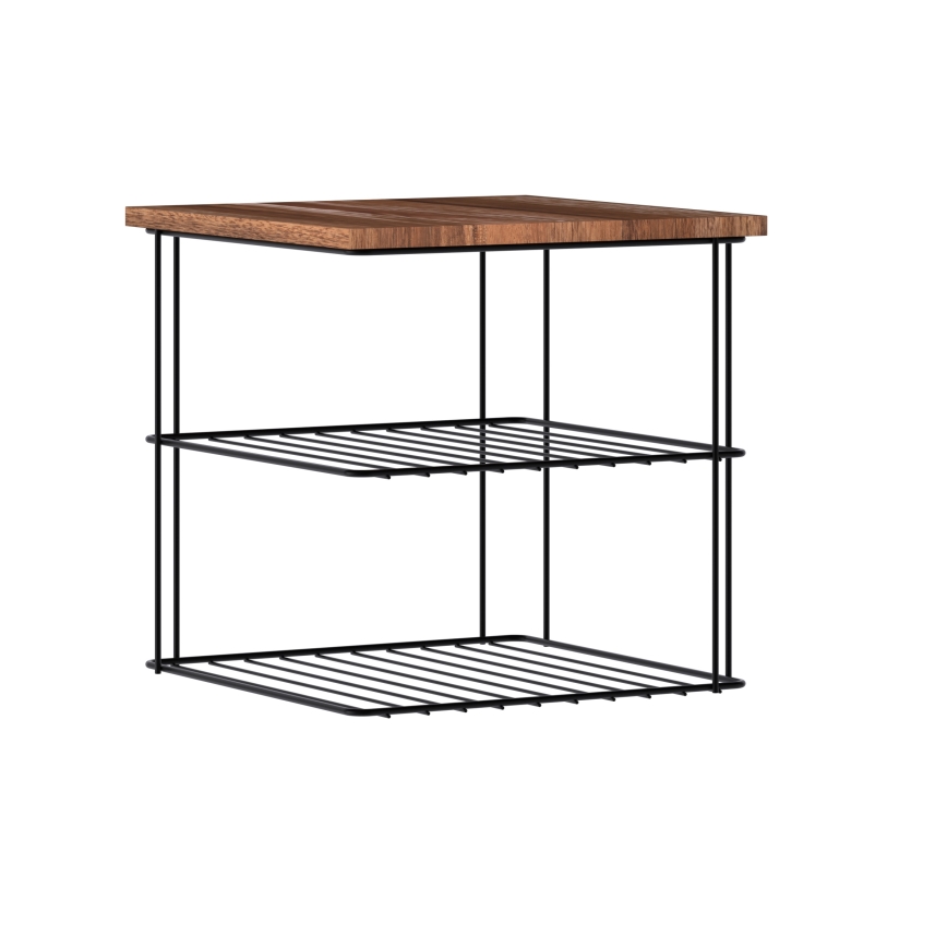 5five - Keukenplank BATO 24x24 cm zwart/acaciahout