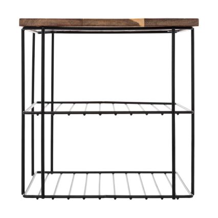 5five - Keukenplank BATO 24x24 cm zwart/acaciahout