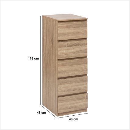 5five - Ladekast HEIM 40x118x48 cm bruin