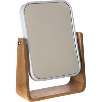 5five - Make-upspiegel NATUREO 21,8x16 cm bamboe/wit