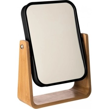 5five - Make-upspiegel NATUREO 21,8x16 cm bamboe/zwart