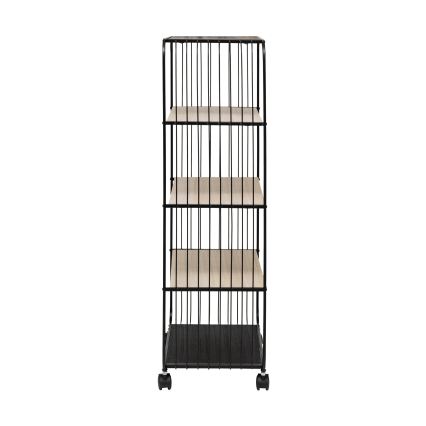 5five - Serveertafel/verrijdbare plank COLGE 97x55 cm zwart/beige
