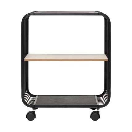5five - Serveerwagen / verrijdbaar rek COLGE 53x43 cm zwart/beige