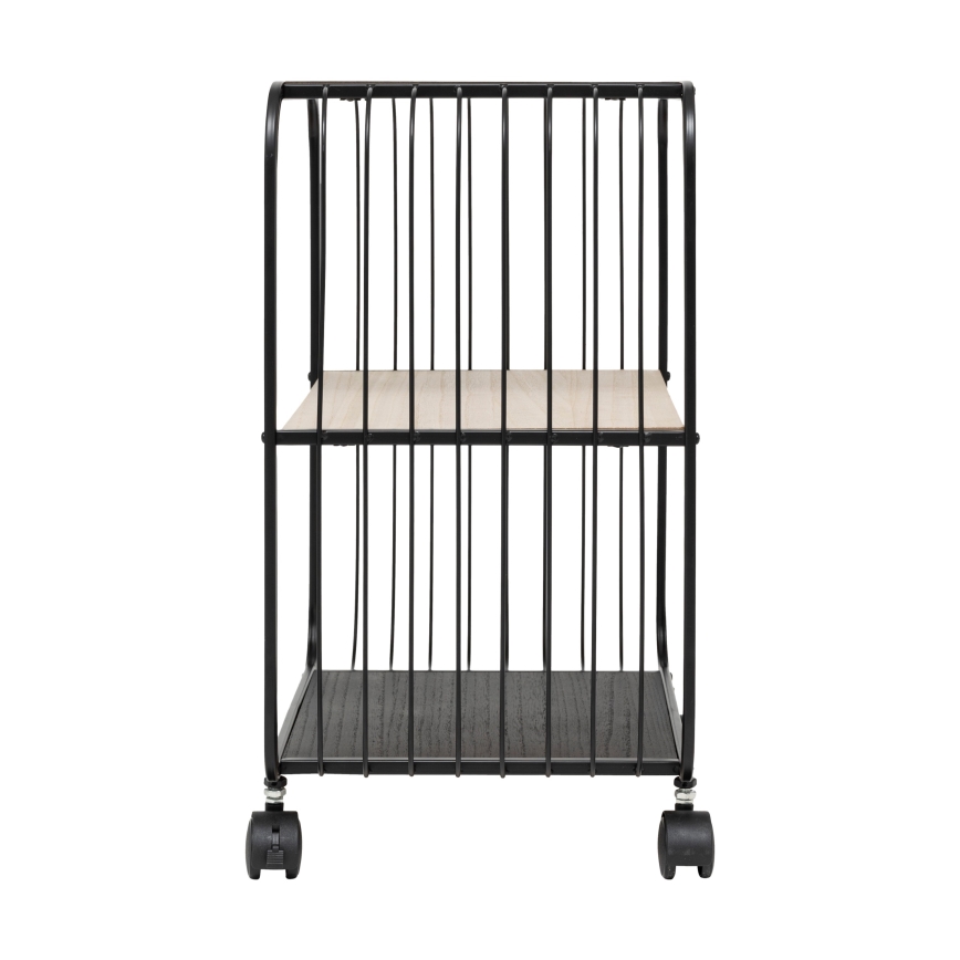 5five - Serveerwagen / verrijdbaar rek COLGE 53x43 cm zwart/beige