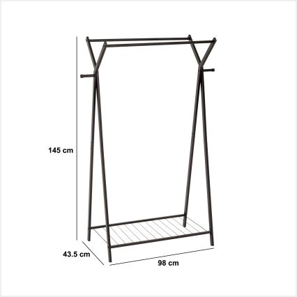 5five - Staande kapstok METY 145x98 cm zwart
