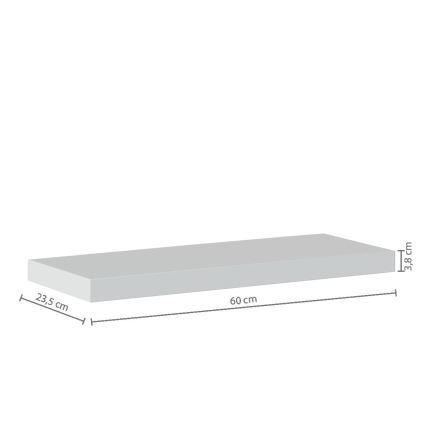 5five - Wandplank HYLE 60x24 cm wit