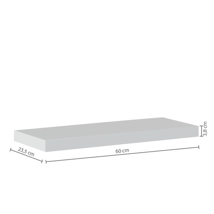 5five - Wandplank HYLE 60x24 cm wit
