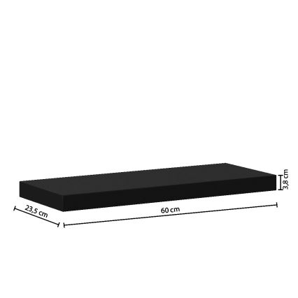 5five - Wandplank HYLE 60x24 cm zwart