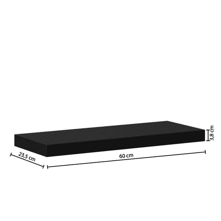 5five - Wandplank HYLE 60x24 cm zwart