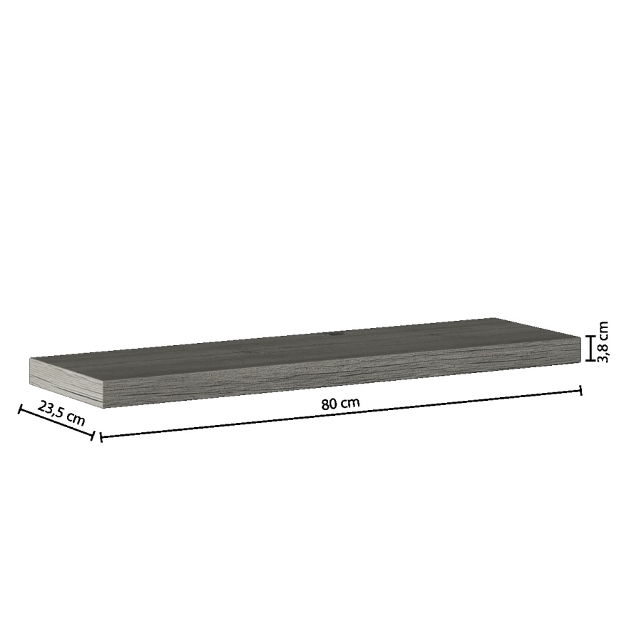 5five - Wandplank HYLE 80x24 cm grijze eik