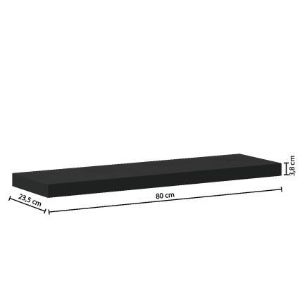 5five - Wandplank HYLE 80x24 cm zwart