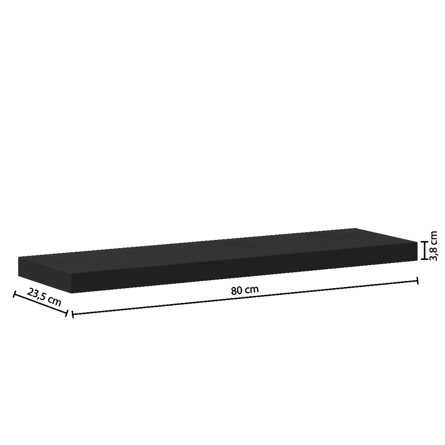 5five - Wandplank HYLE 80x24 cm zwart