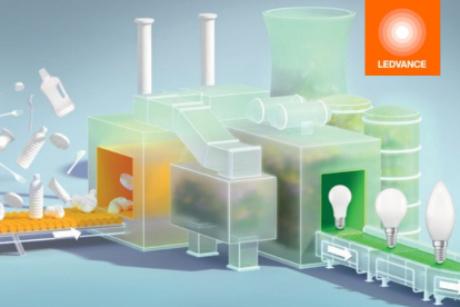 Ecologische LED-lampen gemaakt van gerecycled plastic