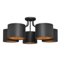 Aan plafond gevestigde hanglamp ALBA 5xE27/15W/230V zwart/gouden