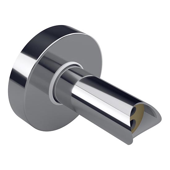 Aansluitadapter 6,4x6,4 cm zilver
