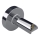 Aansluitadapter 6,4x6,4 cm zilver