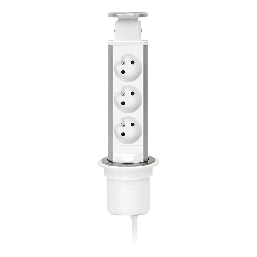 Aansluitbare stopcontactzuil voor tafelblad 3x 230 V