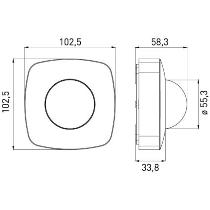 Aanwezigheidssensor PRES SENSOR 2000W zwart