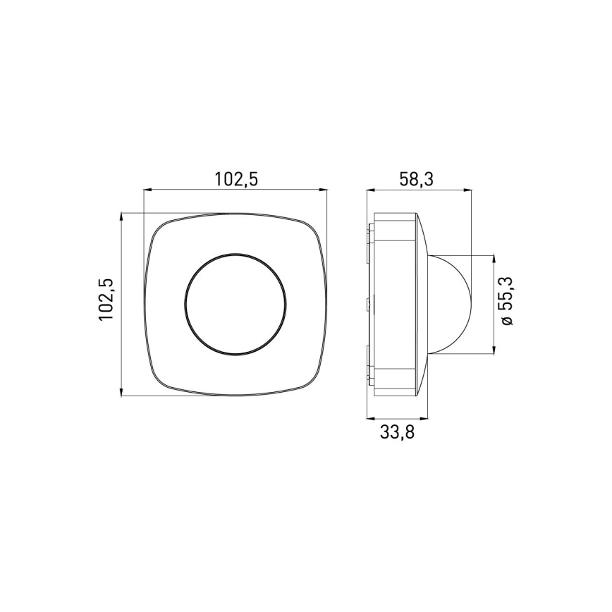 Aanwezigheidssensor PRES SENSOR 2000W zwart