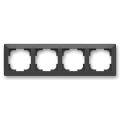 ABB 3901T-A00040 137 - Viervoudig afdekraam ZONI mat zwart